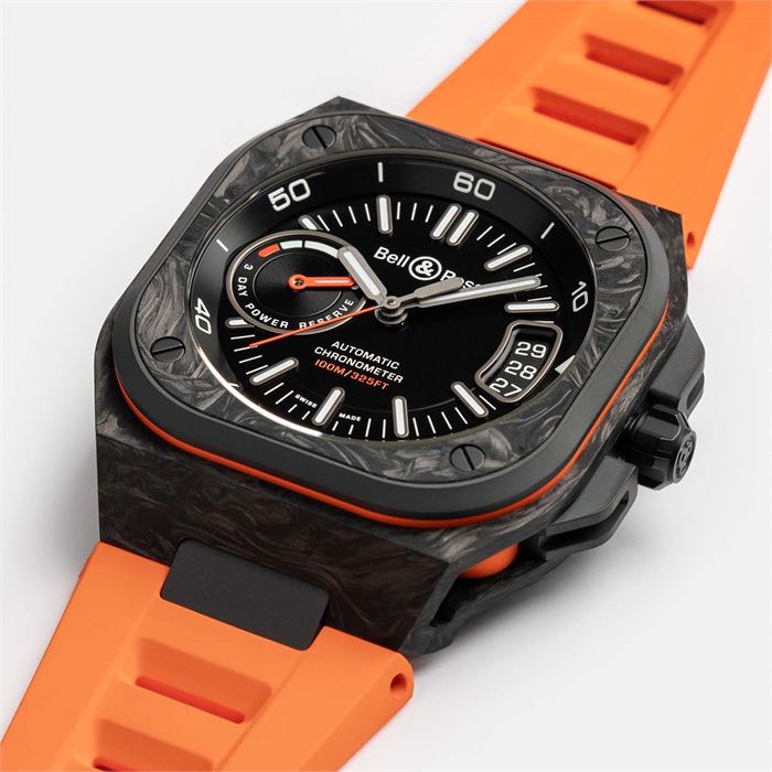 Bell & Ross BR-X5 Carbon Orange BRX5R-BO-TC/SRB | Engin Saat
