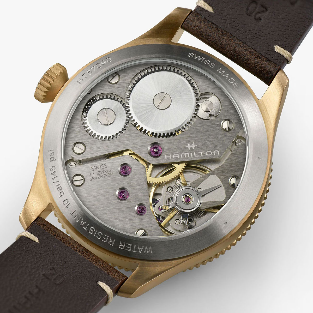 Hamilton H76709510 Khaki Aviation Pilot Pioneer Mechanical Bronze 43mm